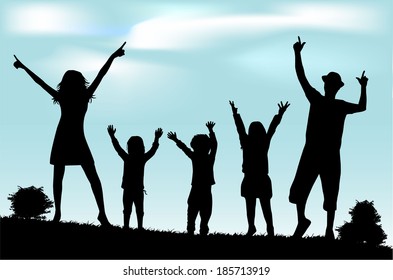 Family silhouettes