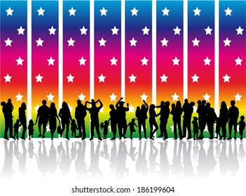 Family silhouettes 