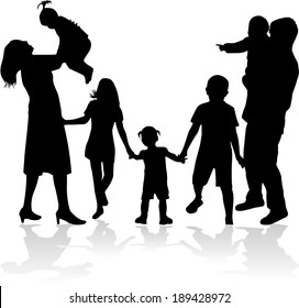 Family silhouettes