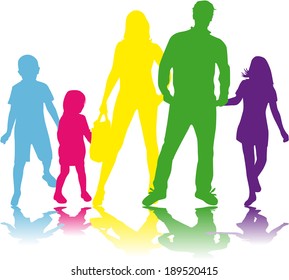 Family silhouettes