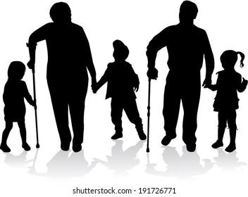 Family silhouettes 