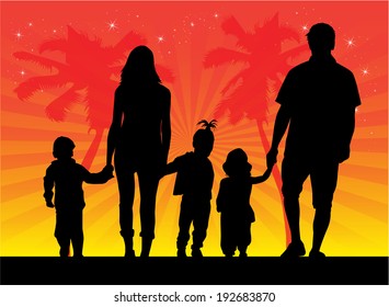 Family silhouettes