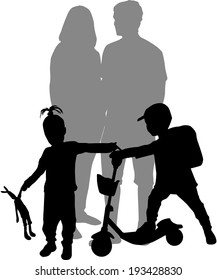 Family silhouettes
