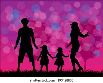 Family silhouettes