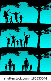 Family silhouettes