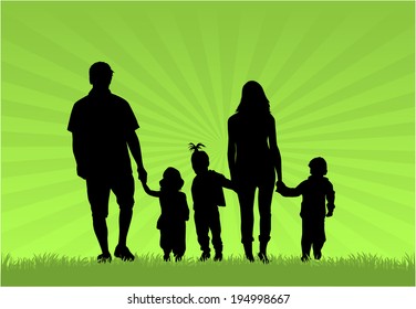 Family silhouettes
