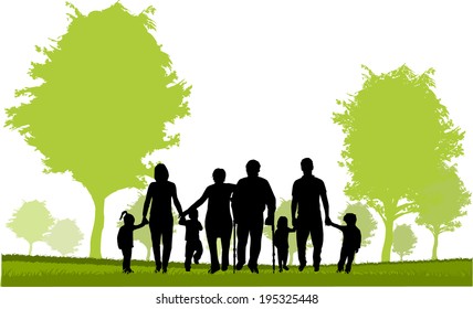 Family silhouettes