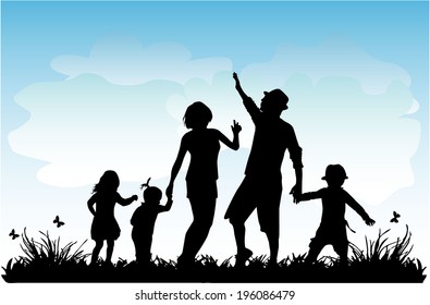 Family silhouettes