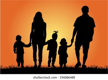 Family silhouettes
