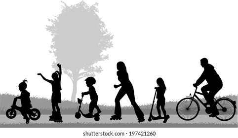 Family silhouettes