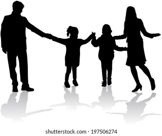 Family silhouettes