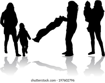 Family silhouettes