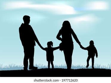 Family silhouettes