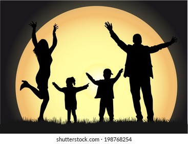 Family silhouettes