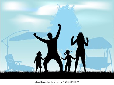 Family silhouettes 