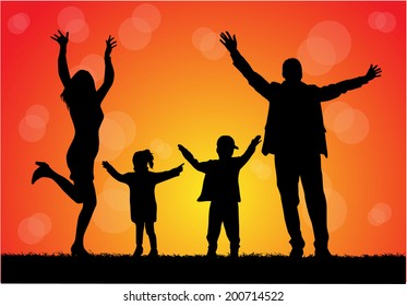 Family silhouettes