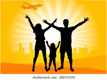 Family silhouettes