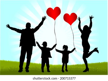 Family silhouettes