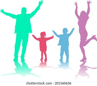 Family silhouettes