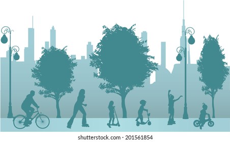Family silhouettes