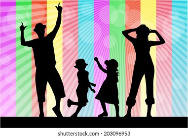 Family silhouettes