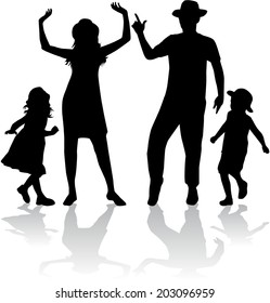 Family silhouettes 