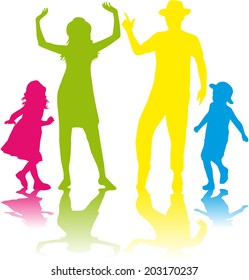 Family silhouettes