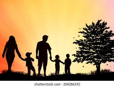 Family silhouettes