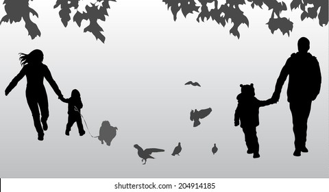 Family silhouettes