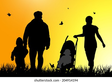 Family silhouettes