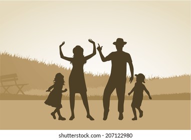 Family silhouettes