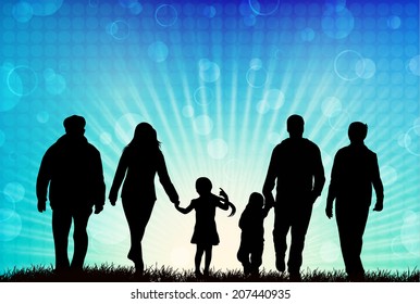 Family silhouettes