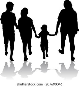 Family silhouettes