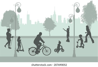 Family silhouettes