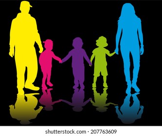 Family silhouettes