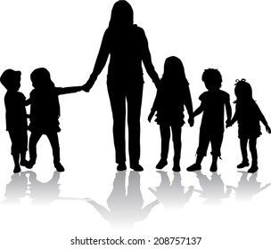 Family silhouettes