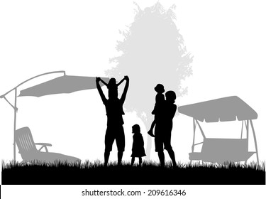 Family silhouettes