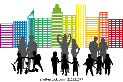 Family silhouettes