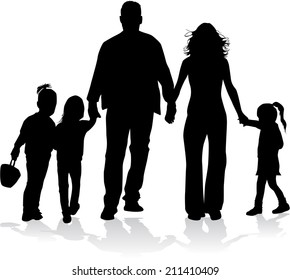 Family silhouettes