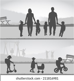 Family silhouettes