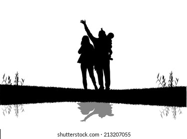 Family silhouettes