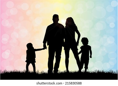 Family silhouettes