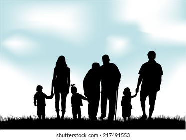 Family silhouettes