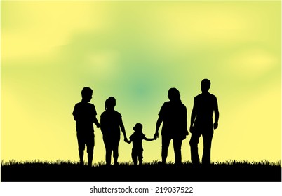 Family silhouettes