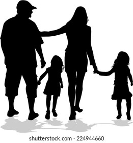 Family silhouettes 