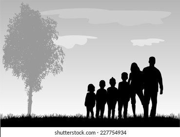 Family silhouettes