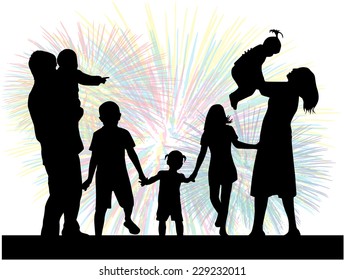 Family silhouettes