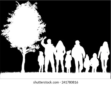 Family silhouettes