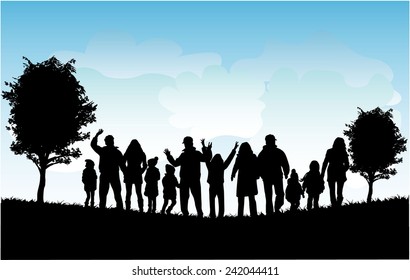 Family silhouettes 