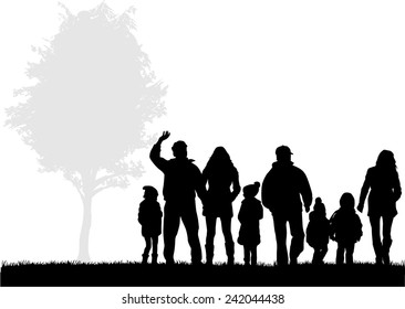 Family silhouettes